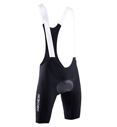 X-Bionic Herren Invent Bike Race Bib Shorts, Opal Black/Arctic White, im Sale